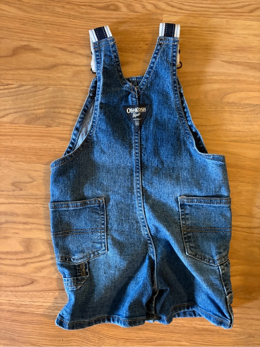OshKosh Denim Short Overalls in Dark Blue for Kids - Picture 5 of 7